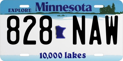 MN license plate 828NAW