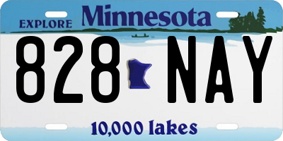MN license plate 828NAY