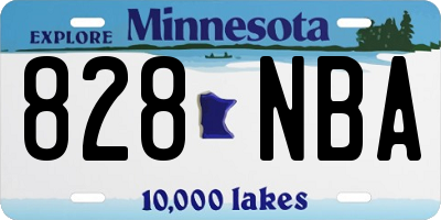 MN license plate 828NBA