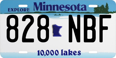 MN license plate 828NBF