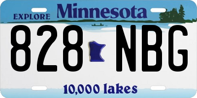 MN license plate 828NBG