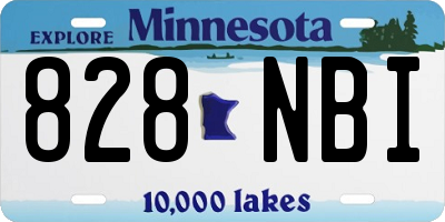MN license plate 828NBI