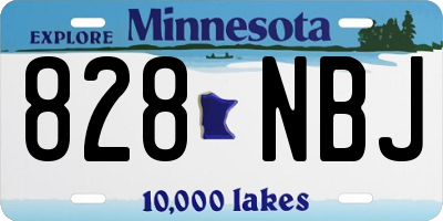 MN license plate 828NBJ