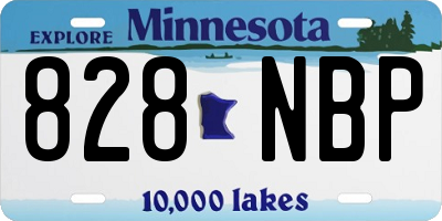 MN license plate 828NBP