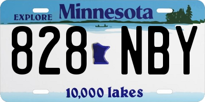 MN license plate 828NBY