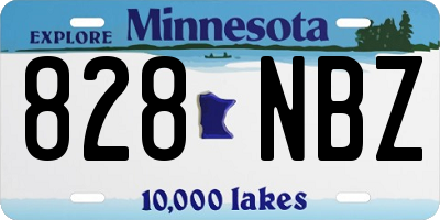 MN license plate 828NBZ