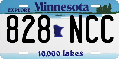 MN license plate 828NCC