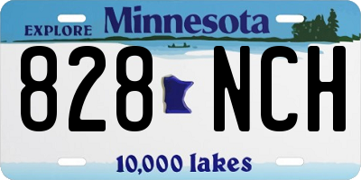 MN license plate 828NCH