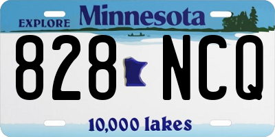 MN license plate 828NCQ