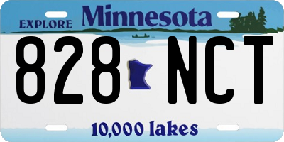 MN license plate 828NCT