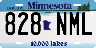 MN license plate 828NML