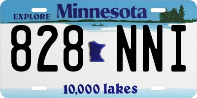 MN license plate 828NNI