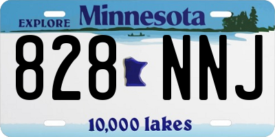 MN license plate 828NNJ