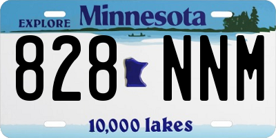 MN license plate 828NNM