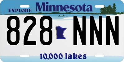 MN license plate 828NNN