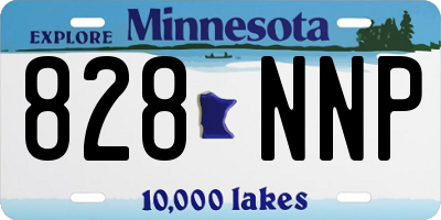 MN license plate 828NNP