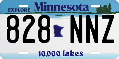 MN license plate 828NNZ