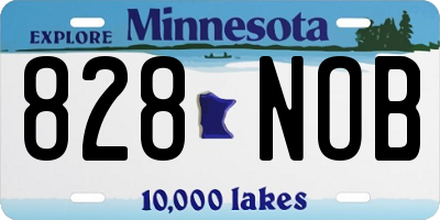 MN license plate 828NOB