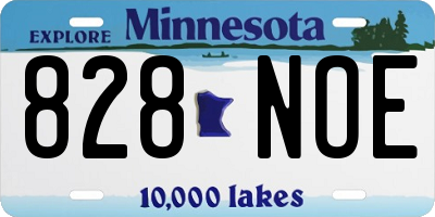 MN license plate 828NOE