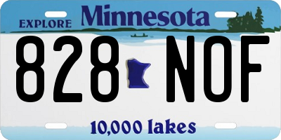MN license plate 828NOF