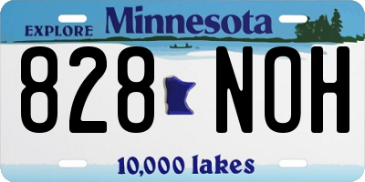 MN license plate 828NOH