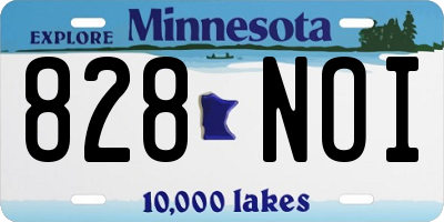 MN license plate 828NOI