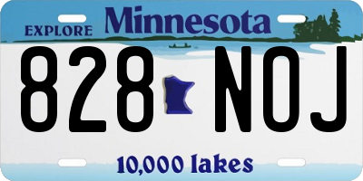 MN license plate 828NOJ