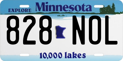 MN license plate 828NOL