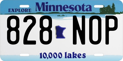 MN license plate 828NOP