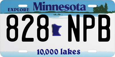 MN license plate 828NPB