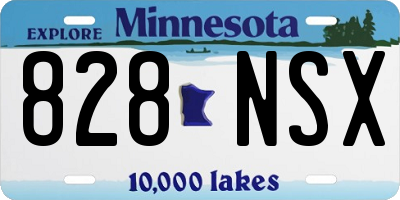 MN license plate 828NSX