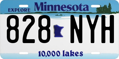 MN license plate 828NYH