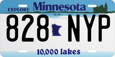 MN license plate 828NYP