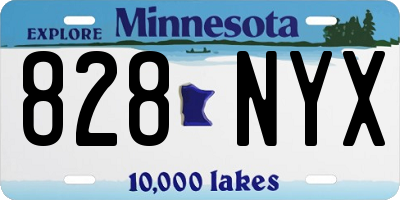 MN license plate 828NYX