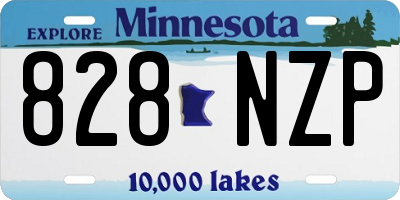 MN license plate 828NZP