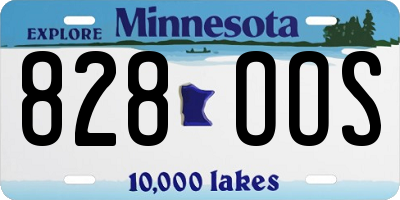 MN license plate 828OOS
