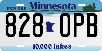 MN license plate 828OPB
