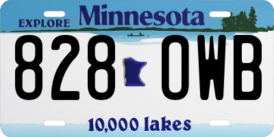 MN license plate 828OWB