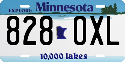 MN license plate 828OXL