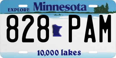 MN license plate 828PAM