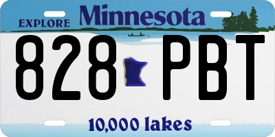MN license plate 828PBT