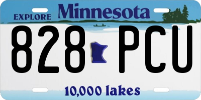 MN license plate 828PCU