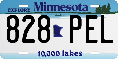 MN license plate 828PEL