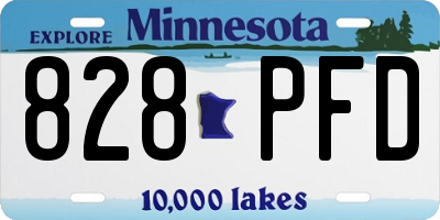 MN license plate 828PFD