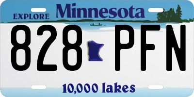 MN license plate 828PFN