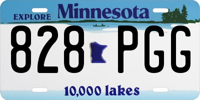 MN license plate 828PGG