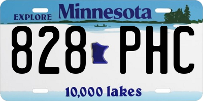 MN license plate 828PHC