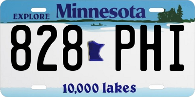 MN license plate 828PHI