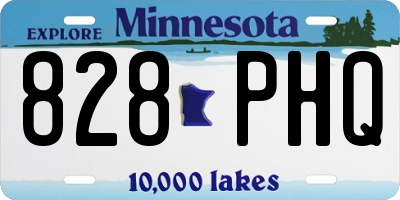 MN license plate 828PHQ