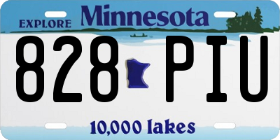 MN license plate 828PIU